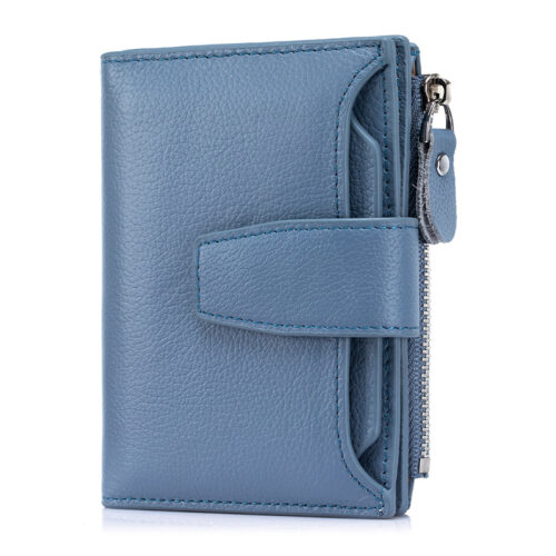 SKU_03_蓝色 Genuine Leather Wallet