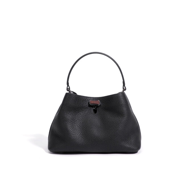Chic Soft-Shell Bucket Bag - Minimalist Lychee Texture Handbag
