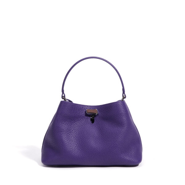 Chic Soft-Shell Bucket Bag - Minimalist Lychee Texture Handbag