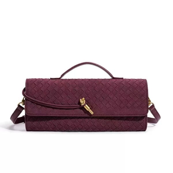 Baguette Suede Clutch